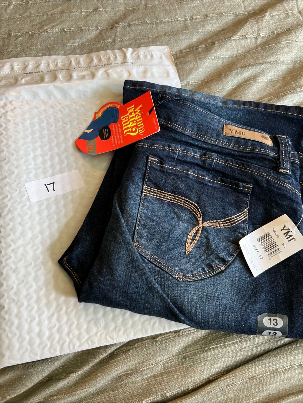 YMI Dark Indigo bootcut Jeans with Embroidered Back Pocket